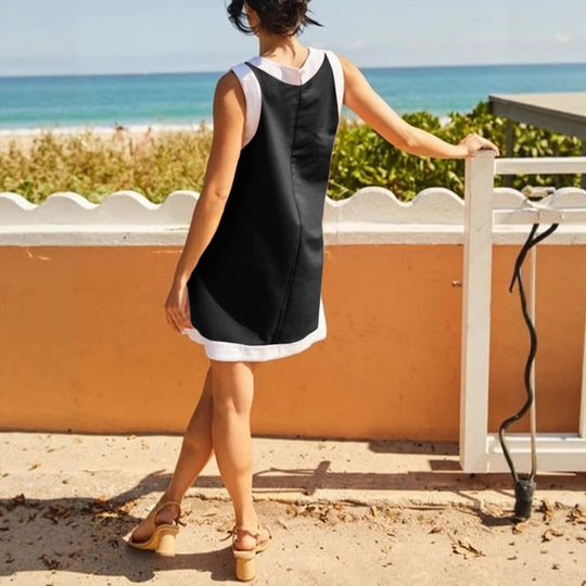Damen lässiges Strandkleid mit praktischen Taschen R&B