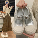 Damen modische Slip-On Sneaker mit breitem Klettverschluss R&B