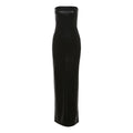 Damen Langes Abendkleid aus hochglänzendem Material R&B