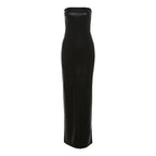 Damen Langes Abendkleid aus hochglänzendem Material R&B