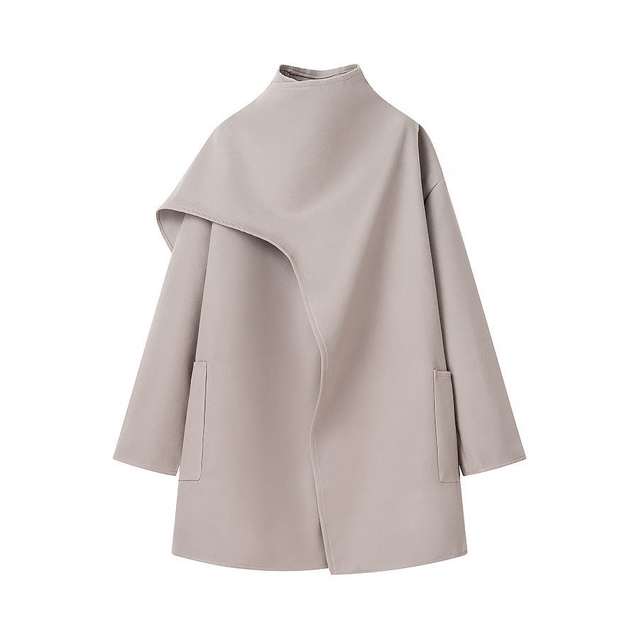 Damen Oversized Übergangsjacke mit asymmetrischem Schnitt und praktischen Taschen R&B