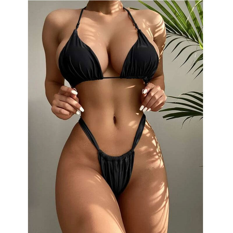Damen Triangel-Bikini mit hohem Beinausschnitt R&B