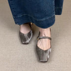 Damen Slipper mit eleganter Schnalle und modischem Blockabsatz R&B