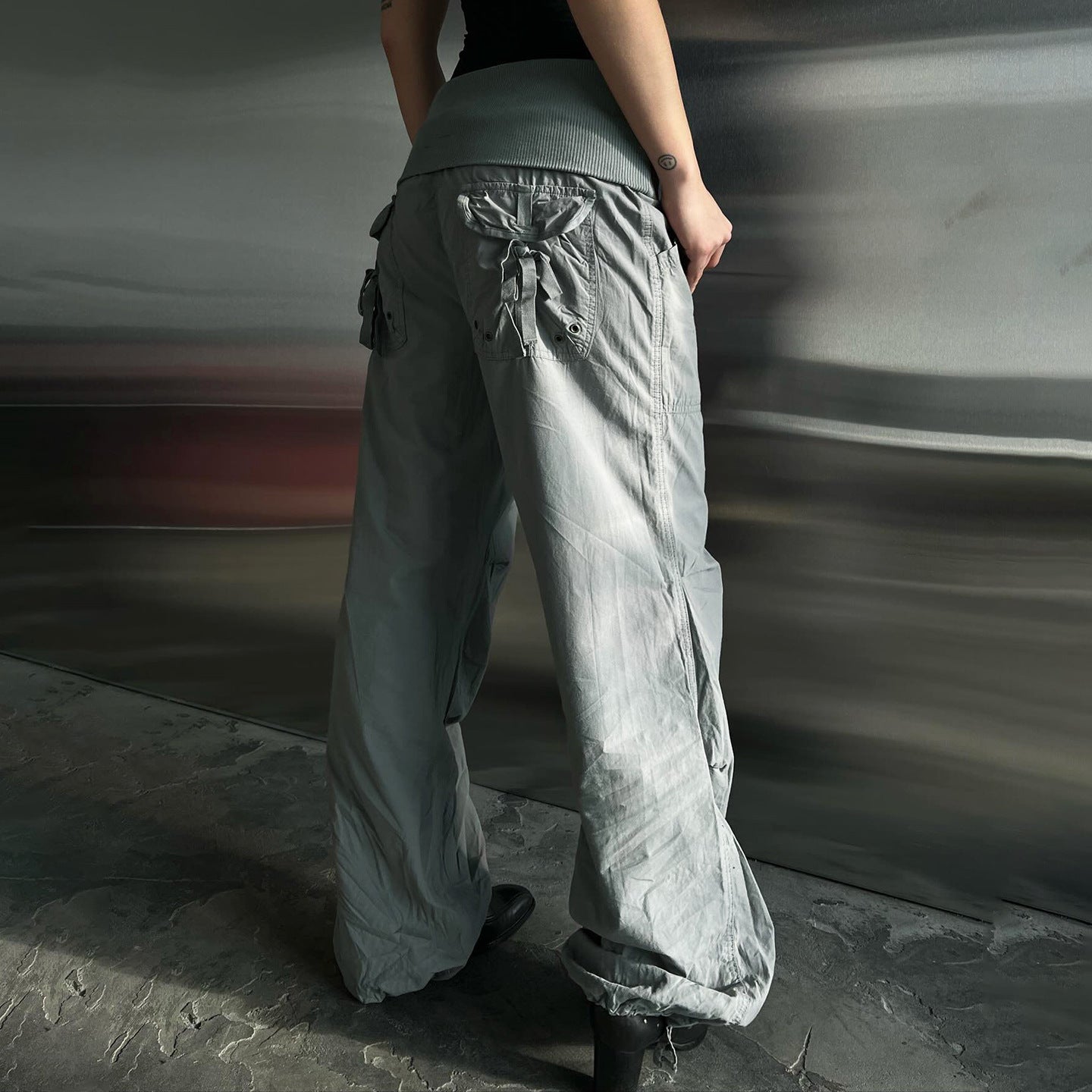 Damen Modische Cargo-Hose mit elastischem Bund und praktischen Taschen R&B
