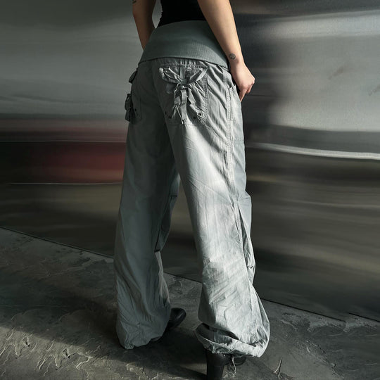 Damen Modische Cargo-Hose mit elastischem Bund und praktischen Taschen R&B
