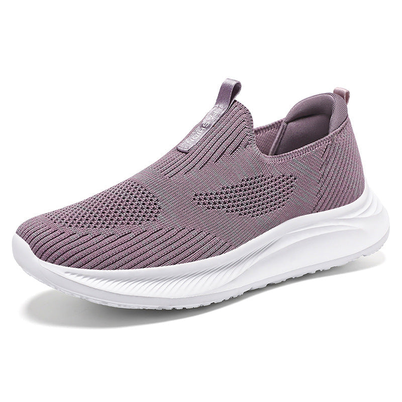 Damen Bequeme Slip-On Sneakers mit atmungsaktivem Obermaterial und dämpfender Sohle R&B