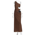 Damen Körperbetontes Maxikleid mit asymmetrischem Schnitt und exklusiven Cut-Out-Details R&B