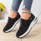 Damen Komfortable Slip-On Sneakers mit dämpfender Sohle und atmungsaktiver Oberfläche R&B