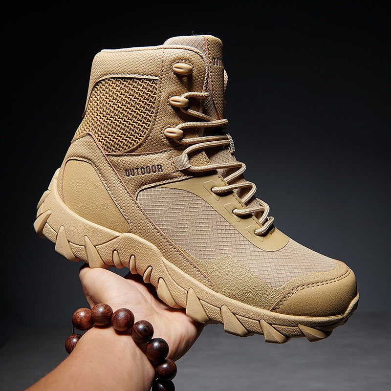 Herren strapazierfähige High-Top Outdoor-Schuhe mit rutschfester Sohle R&B