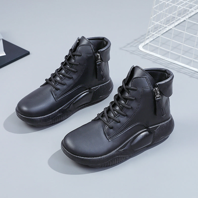 Damen modische High-Top Sneakers mit seitlichem Reißverschluss R&B