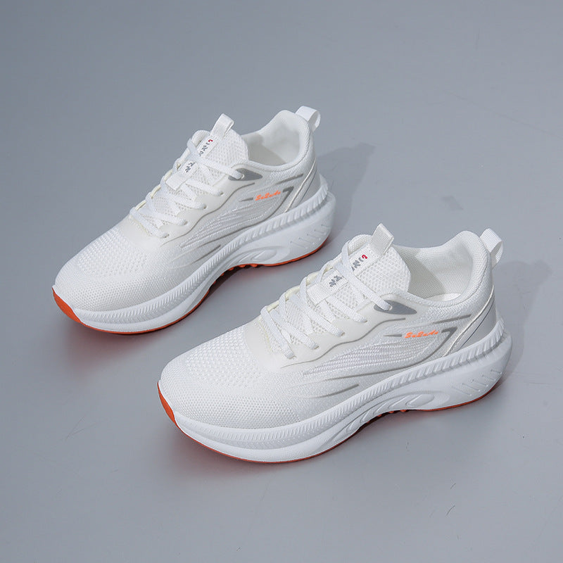 Damen Atmungsaktive Freizeitsneaker mit stoßdämpfender Sohle und elastischer Schnürung