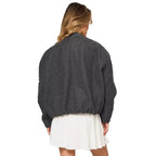 Damen modische Puffjacke mit praktischen Reißverschlusstaschen und elastischen Bündchen R&B