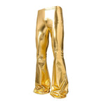 Damen Glänzende Bootcut-Hose aus hochwertigem Stretchmaterial R&B