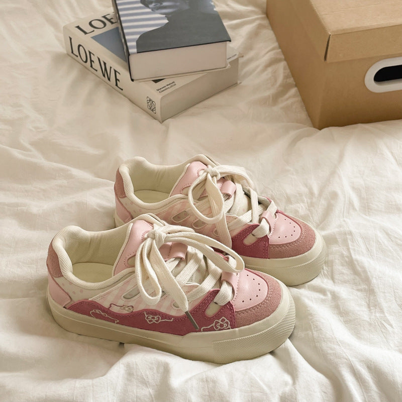 Damen Modische Sneaker mit floralem Design und atmungsaktiver Oberflächenstruktur R&B