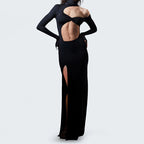 Damen Elegantes Cut-Out-Maxikleid mit asymmetrischem Design