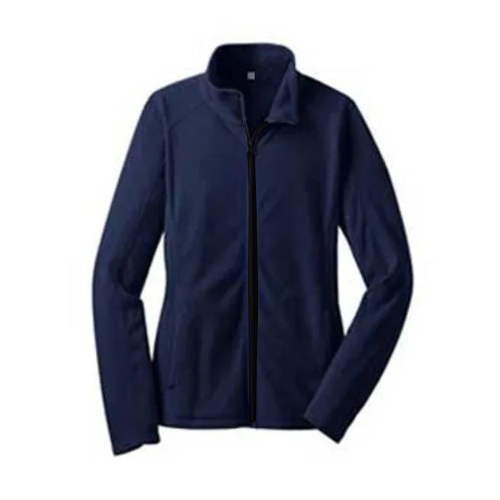 Damen Fleecejacke mit hochschließendem Kragen und seitlichen Taschen R&B