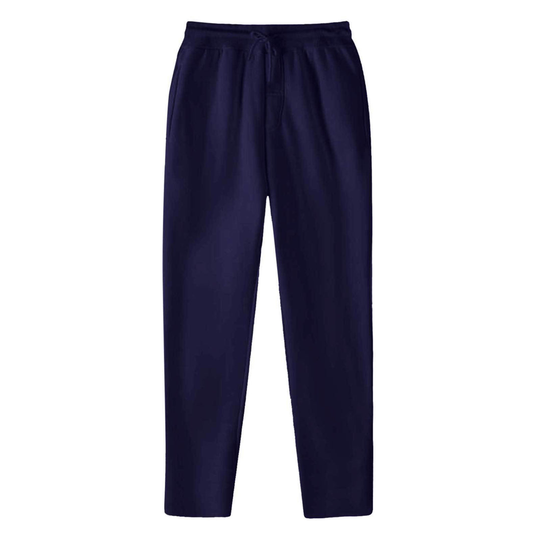 Herren nan geradlinige Sweatpants aus melierter Baumwollmischung mit elastischem Bund Kordelzug und Seitentaschen R&B