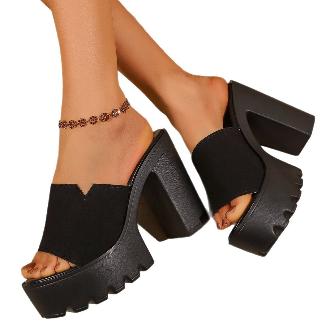 Damen Plateausandalen mit trendigem Blockabsatz R&B