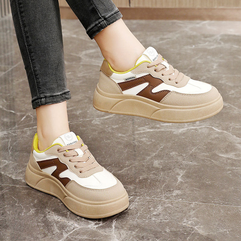 Damen Plattform-Sneaker mit modischem Design und dämpfender Sohle R&B