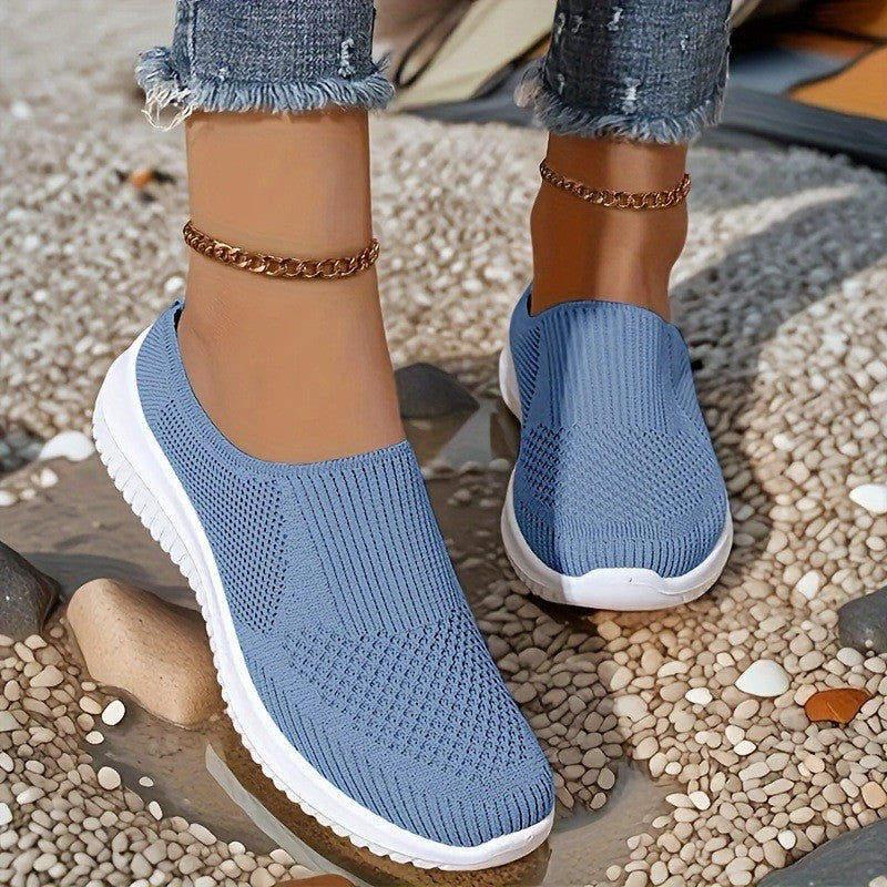 Damen bequeme und atmungsaktive Slip-On Sneaker R&B