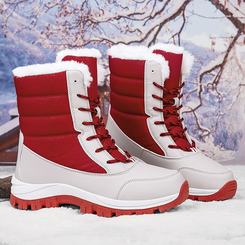 Damen Winterstiefel mit rutschfester Sohle und wärmendem Futter R&B