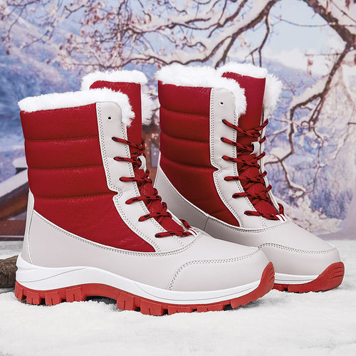 Damen Winterstiefel mit rutschfester Sohle und wärmendem Futter R&B