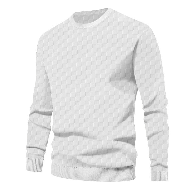 Herren rundhals Strickpullover im modernen Design mit strukturierter Oberfläche R&B