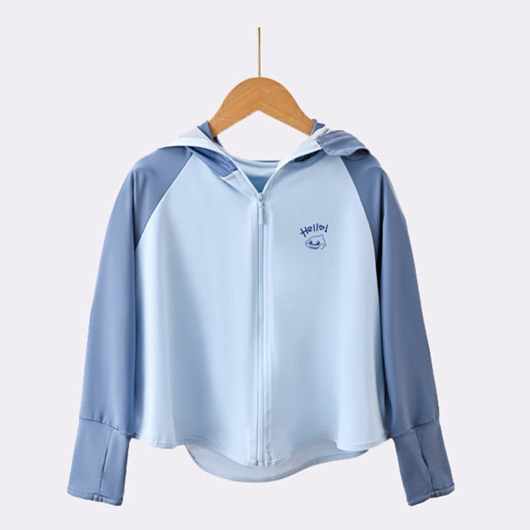 Mädchen leichte Sonnenjacke mit Kapuze R&B