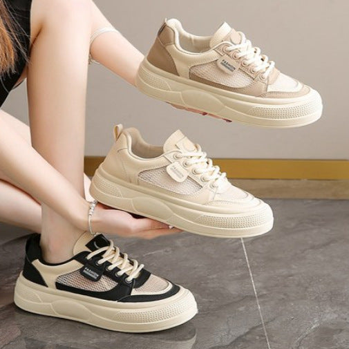 Damen modische Sneakers mit atmungsaktiver Mesh-Oberfläche und robustem Sohlenprofil R&B