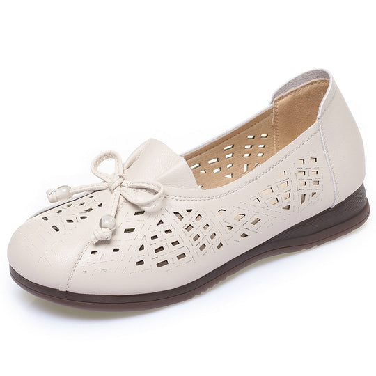 Damen Atmungsaktive und elegante Ballerinas mit modischem Lochmuster R&B