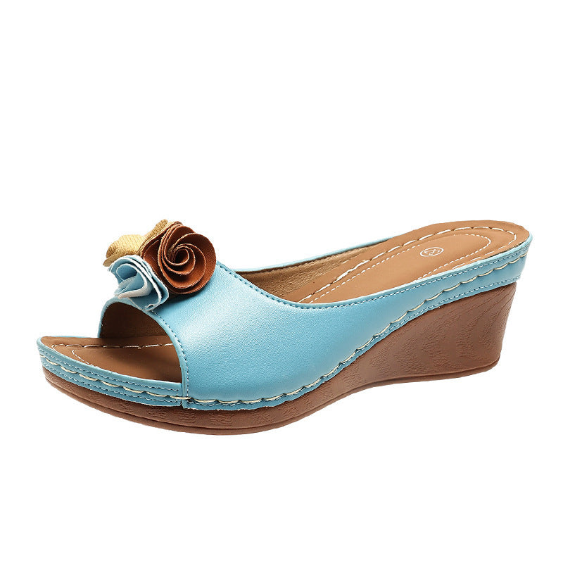 Damen Elegante und komfortable Sandaletten mit floralem Design R&B