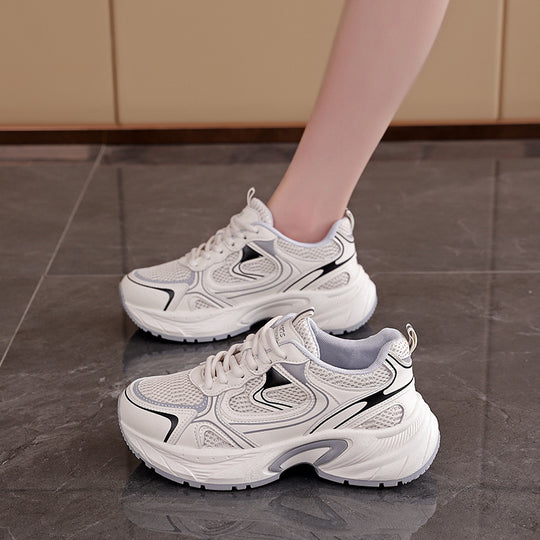 Damen Sportliche Sneakers mit stoßdämpfendem Obermaterial und atmungsaktiver Mesh-Oberfläche R&B