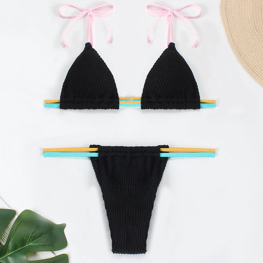 Damen Bikini-Set mit verstellbaren Trägern und kombiniertem Gummibund R&B