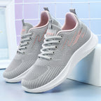 Damen Leichte Fitness-Sneaker mit atmungsaktivem Mesh-Obermaterial und rutschfester Sohle R&B