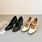 Damen Mary Jane Pumps mit komfortablem Blockabsatz und modischem Riemchen