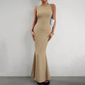 Damen Elegantes figurbetontes Abendkleid mit Fließendem Saum R&B