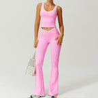 Damen Sportliche Leggings mit modischem Oberteil und innovativem Schnitt R&B