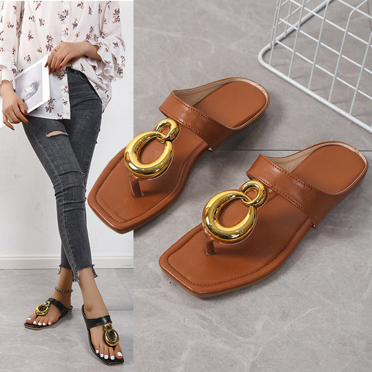 Damen modische Sandalen mit eleganter Schnalle und anatomischem Fußbett R&B