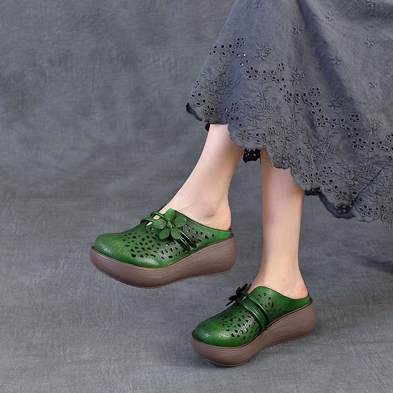 Damen Komfortable Clogs mit floralen Cut-Outs und ergonomischer Sohle R&B