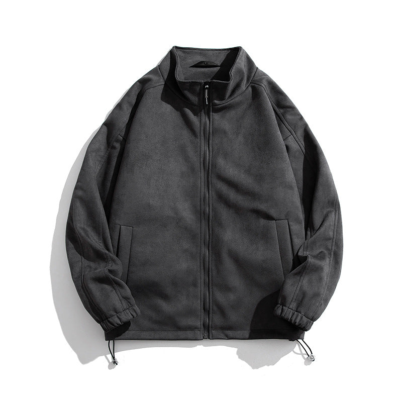 Damen sportliche Fleece-Jacke mit hohem Kragen und seitlichen Reißverschlusstaschen R&B
