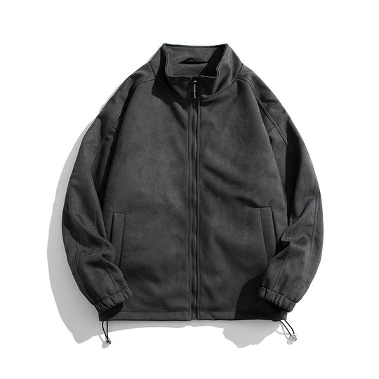Damen sportliche Fleece-Jacke mit hohem Kragen und seitlichen Reißverschlusstaschen R&B
