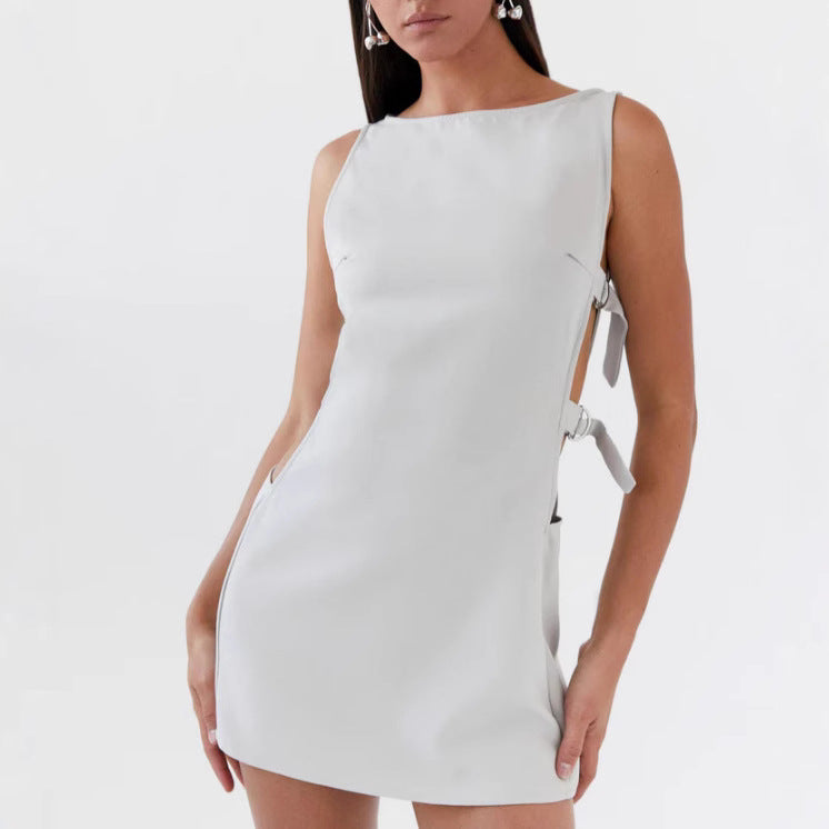 Damen Figurbetontes Cocktailkleid mit schmalem Schnitt und elegantem Rückenausschnitt R&B