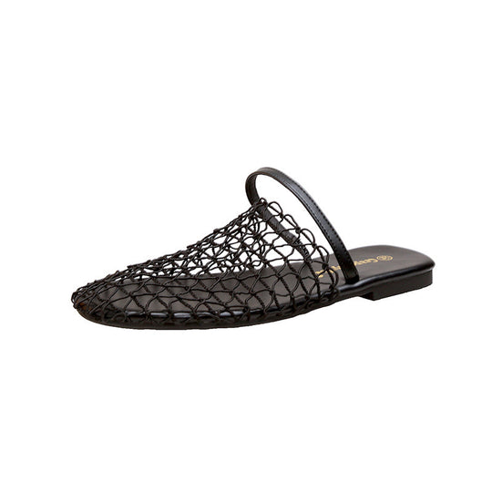 Damen offene Mules mit netzartigem Design und komfortablem Fußbett R&B