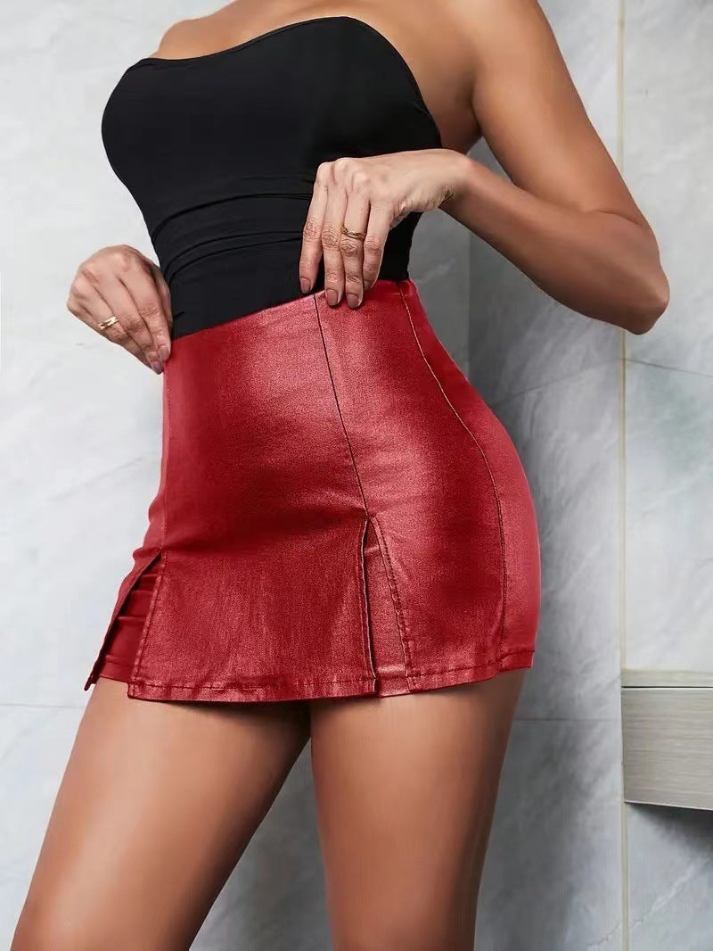 Damen Designer Minirock mit modernen Schnitt und stilvollen Seitenschlitzen R&B
