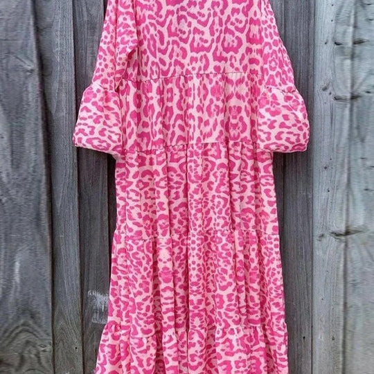 Damen Maxikleid im eleganten Leoprint R&B