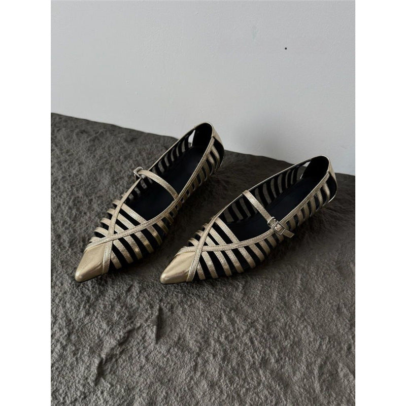 Damen Riemchen Ballerinas mit transparentem Design R&B