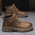 Damen Komfortable Leder-Winterstiefeletten mit robuster Sohle R&B