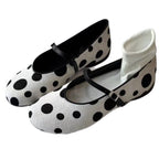 Damen Ballerinas mit modischem Punkten-Design und verstellbarem Riemchen R&B