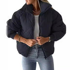 Damen Wärmeisolierte Steppjacke mit hohem Kragen und elastischen Bündchen R&B