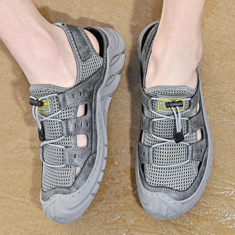 Damen Atmungsaktive Komfortsandalen mit elastischem Schnellschnürsystem R&B
